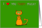 I heart You Furry Much With Orange Tabby Valentine’s Day card