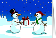 A Snowy Gift card