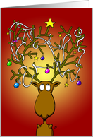 Decorated Reindeer card