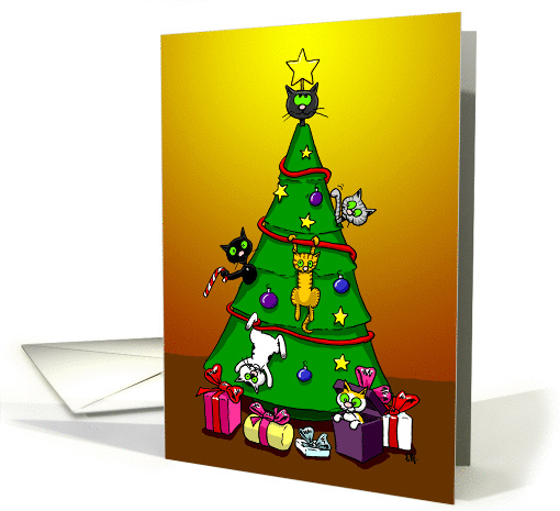 A Catty Christmas Tree card (1342814)
