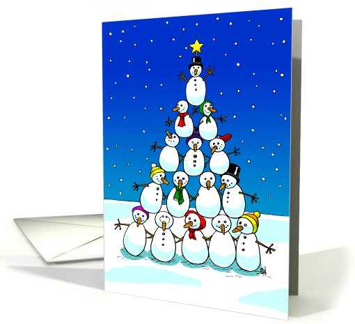 A Snowmen Christmas Tree card (1343242)