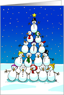 A Snowmen Christmas Tree card