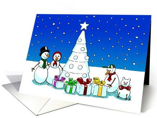 A Snowmen Family Christmas card (1343544)