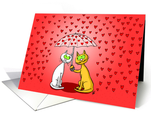 Raining Hearts Valentine's Day card (1354012)