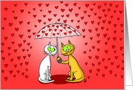 Raining Hearts Valentine’s Day card
