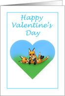 Baby Foxes Valentine’s Day card