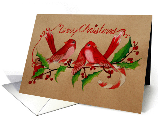 Merry Christmas Cardinals card (1342882)