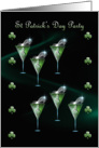 St Patrick’s Day Invitation - Shamrocks - Irish Colors card