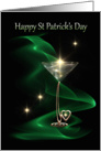 St Patrick’s Day is Happy with Champagne Sparkles and Stars card