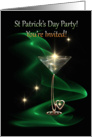 St Patrick’s Day Party Invitation of Champagne Sparkles and Tricolours card