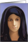 Collections Fine Art - Mary Magdalene Portrait in Blue Purple card