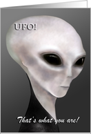 Funny Alien Birthday! card