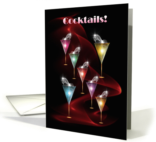 Party - Cocktails - Invitation - Sparkling drinks card (1342314)