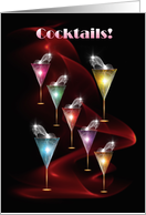 Party - Cocktails - Invitation - Sparkling drinks card