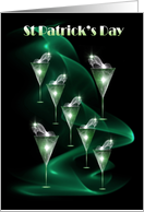 St Patrick’s Day - Irish Colours - Green Goblet Drinks card