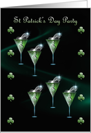 St Patrick’s Day Invitation - Shamrocks - Irish Colors card