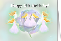Fifth Birthday Fairy Wishes for 5 Year Old Today card