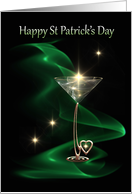 St Patrick’s Day is Happy with Champagne Sparkles and Stars card