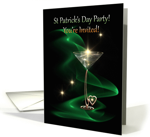 St Patrick's Day Party Invitation of Champagne Sparkles... (1344718)