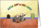 New Home - Two Mice with Suitcases Moving into a New Home card