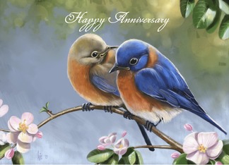 Bluebirds couple