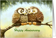 Happy Owl Couple card