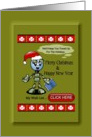 Merry Christmas - Happy New Year - We’ll Keep You Toned Robot Tech card