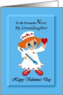 Granddaughter / Nurse - Happy Valentine’s Day / Cartoon Nurse card