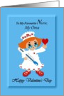 Oma-Dutch- Grandma / Valentine - Happy Valentine’s Day / Cartoon Nurse card