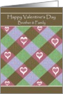 Brother / Family Happy Valentine’s Day - diagonal-checkers card