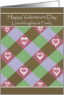 Granddaughter / Family Happy Valentine’s Day - diagonal-checkers card