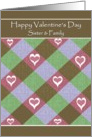 Sister / Family Happy Valentine’s Day - diagonal-checkers card