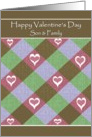 Son / Family Happy Valentine’s Day - diagonal-checkers card