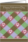 Grandma and Grandpa Happy Valentine’s Day - diagonal-checkers card