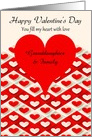 Granddaughter / Family Happy Valentine’s Day - Custom Text- Red Hearts card