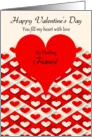 Fianc Happy Valentine’s Day - Red Hearts card