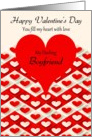 Boyfriend Happy Valentine’s Day - Red Hearts card
