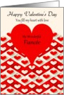 Fiance Happy Valentine’s Day - Red Hearts card