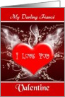 Fianc Happy Valentine’s Day - I love You / Red Heart /Fractal card