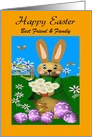 Best Friend and Family Happy Easter -Custom Add Text- Easter Bunny card