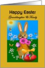 Granddaughter - Family - Happy Easter - Easter Bunny with Egg Basket card