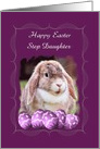 Step Daughter - Happy Easter - Custom Card - Lop-eared Rabbit card