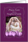 Daughter and Family - Happy Easter - Lop-eared Rabbit card