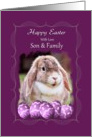 Son and Family - Happy Easter - Lop-eared Rabbit card