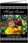 Granddaughter Happy Easter - Custom Text - Monarch Butterfly card