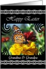 Grandma and Grandpa Happy Easter - Monarch Butterfly card