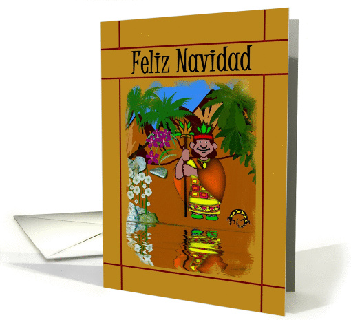 Feliz Navidad - Spanish - Merry Christmas - Aztec Cartoon... (1347200)