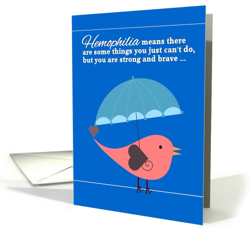 Hemophilia - Feel Better / Pink Bird Says card (1357254)