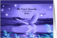 Loss of Sister / My Deepest Sympathy - Dove Over Water card