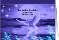 Loss of Father-in-Law / Our Deepest Sympathy - Dove Over Water card